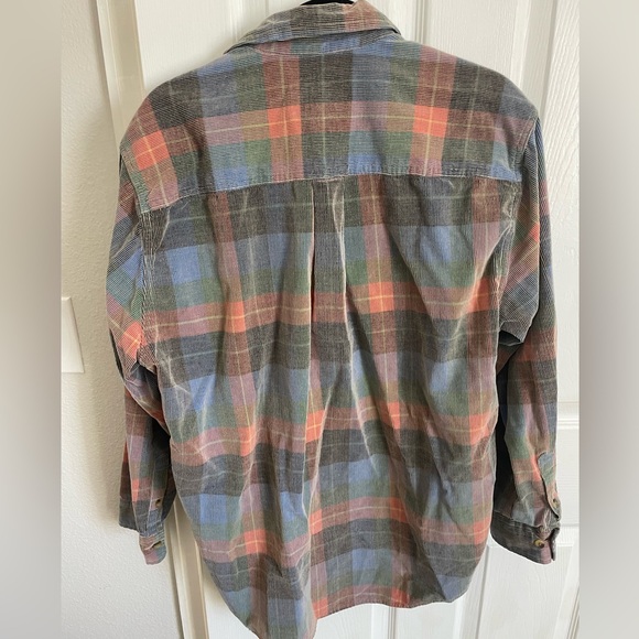 Colorful, corduroy flannel (size large) - Picture 3 of 4